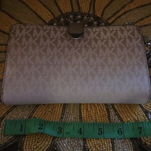 Michael Kors Tan / Off White Monogram Wallet